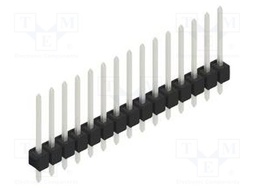 Connector: pin strips; pin header; male; PIN: 15; 2.54mm; THT; 1x15