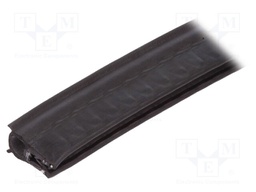 Hole and edge shield; EPDM; L: 10m; black; H: 20.5mm; W: 11mm