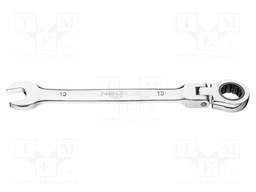 Wrench; combination spanner,with ratchet,with joint; 13mm