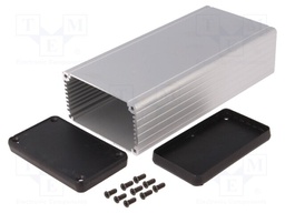 Enclosure: with panel; 1455; X: 78mm; Y: 160mm; Z: 43mm; aluminium
