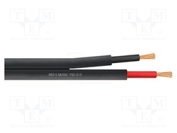 Wire: loudspeaker cable; 2x1.5mm2; stranded; Cu; black; PVC