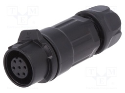 Plug; Connector: circular; size 12; 02; female; PIN: 7; for latch