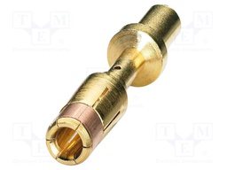 Contact; female; CuZn; gold-plated; crimped