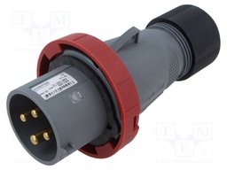 Connector: AC supply 3-phase; plug; male; straight; for cable