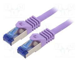 Patch cord; S/FTP; 6a; stranded; Cu; LSZH; violet; 1.5m; 26AWG