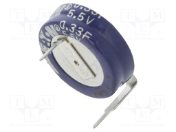 Capacitor: electrolytic; supercapacitor; 330mF; 5.5VDC; ESR: 50Ω
