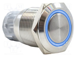 Switch: vandal resistant; Pos: 2; DPDT; 2A/24VDC; ON-ON; blue; IP65