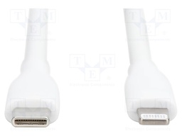 Cable; USB 2.0; Apple Lightning plug,USB C plug; nickel plated