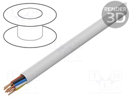 Wire; BiTprotect,YTDY; round; solid; Cu; 12x0,5mm2; PVC; white