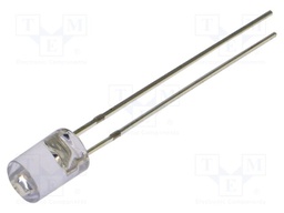 LED; yellow; 5mm; 220mcd; 100°; Front: flat; 1.8÷2.2VDC; -30÷85°C