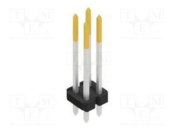 Connector: pin strips; pin header; male; PIN: 4; 2.54mm; THT; 2x2