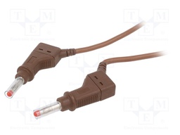 Test lead; silicone; 0.5m; brown; 32A; Type: with sliding cover