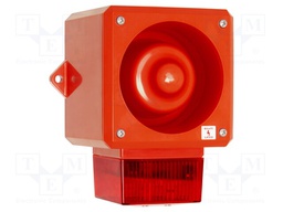Signaller: lighting-sound; 24VDC; siren,flashing light; IP65