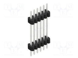 Connector: pin strips; pin header; male; PIN: 6; 1.27mm; THT; 1x6