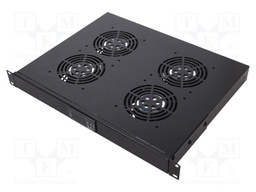 Fan: AC; fan tray; 483x350x44mm; Colour: RAL 9005; 4x fan