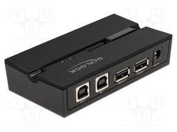 Switch; USB 2.0; black; plastic; Out: USB A socket x2