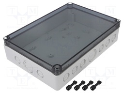 Enclosure: multipurpose; X: 180mm; Y: 254mm; Z: 62mm; TK PC; grey