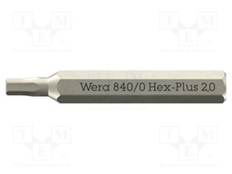Screwdriver bit; Hex Plus key; HEX 2mm; 840/0 Micro