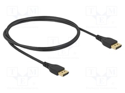 Cable; DisplayPort plug,both sides; DisplayPort 1.4; 1m; black