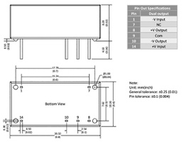 Converter: DC/DC; 2W