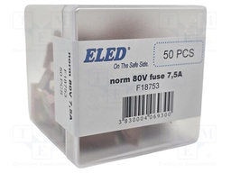 Fuse: fuse; 7.5A; 80VDC; automotive; 19mm; 19x5.1x20mm