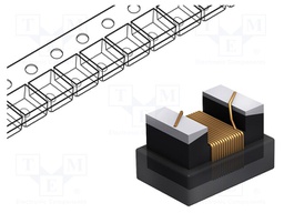 Inductor: wire; SMD; 0805; 12uH; 150mA; 4.2Ω; ftest: 7.9MHz; Q: 18