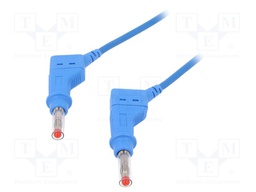 Test lead; silicone; 0.5m; blue; 32A; Type: with sliding cover