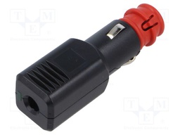 Cigarette lighter plug; screw terminal; Sup.volt: 12÷24VDC; 15A