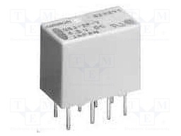 Relay: electromagnetic; DPDT; Ucoil: 3VDC; Icontacts max: 1A; PCB