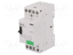 Contactor: 4-pole installation; NC + NO x3; 24VAC; 25A; DIN; IKA-R