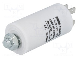 Capacitor: motors, run; 1.5uF; 450V; Ø30x57mm; -25÷70°C; ±5%; 3000h