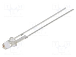 LED; orange; 3mm; 100000mcd; 15°; Front: convex; 2.3÷2.8VDC