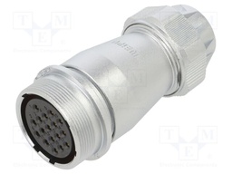 WF28; plug; female; PIN: 17; IP67; 10.5÷12.5mm; 10A; soldering; 500V