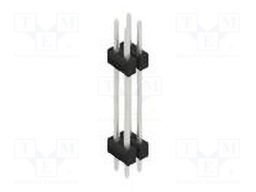 Connector: pin strips; pin header; male; PIN: 4; 2.54mm; THT; 2x2