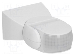 Motion sensor; wall mount; 230VAC; IP65; 12m; Range: 10s÷7min; 180°