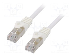 Patch cord; F/UTP; 6; stranded; CCA; PVC; white; Len: 2m; RJ45 plug