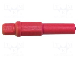 Banana Test Connector, 4mm Shrouded, Plug, Cable Mount, 20 A, 1.5 kV, Nickel Plated Contacts, Red