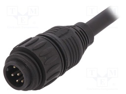 Connector: circular; plug; PIN: 7; male; cables; IP65,IP67; 10A; 3m