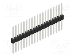 Connector: pin strips; pin header; male; PIN: 19; 1.27mm; THT; 1x19