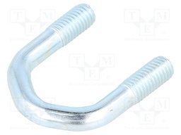 U-bolt; D; steel; zinc; Thread len: 18mm; Int.width: 23mm; H: 40mm