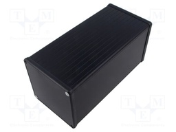 Enclosure: with panel; 1455; X: 104.5mm; Y: 220mm; Z: 104.5mm; black