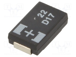 Capacitor: tantalum-polymer; 22uF; 20VDC; TQC; SMD; ±20%; -55÷105°C