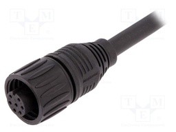 Connector: circular; plug; PIN: 7; female; cables; IP65,IP67; 10A