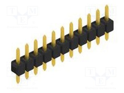 Connector: pin strips; pin header; male; PIN: 11; 2.54mm; THT; 1x11