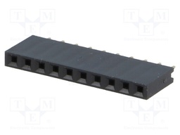 Socket; pin strips; female; PIN: 10; straight; 2.54mm; THT; 1x10