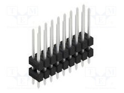Connector: pin strips; pin header; male; PIN: 18; 2.54mm; THT; 2x9