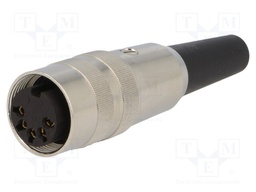 Connector: M16; female; for cable; IP40; plug; soldering; 60V; PIN: 5
