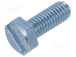 Screw; M6x16; 1; Head: hexagonal; slotted; steel; zinc; DIN 933Sz