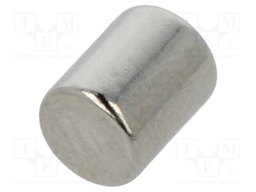 Magnet: permanent; neodymium; 3.5N; Ø: 4mm; H: 5mm