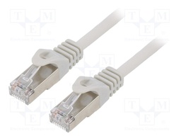 Patch cord; F/UTP; 6; stranded; CCA; PVC; grey; Len: 5m; RJ45 plug